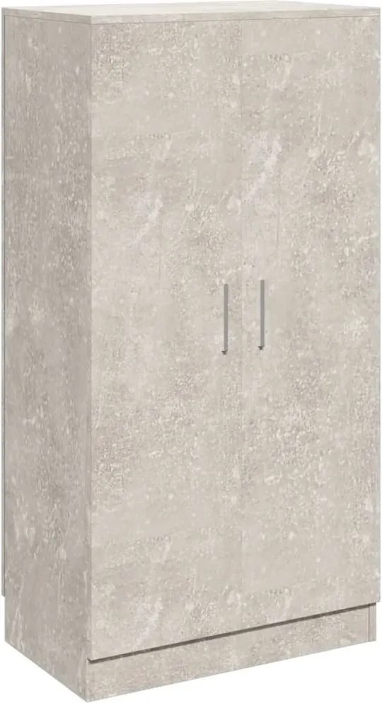 vidaXL betonszürke szerelt fa cipőszekrény 55 x 35 x 108 cm