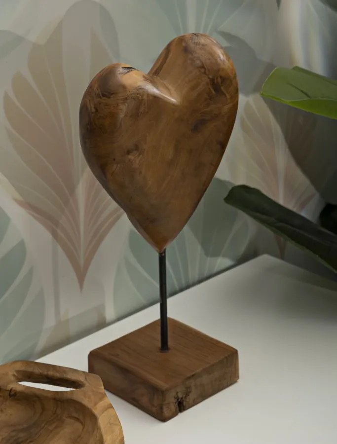 Dobu szobor teak 20x12x37cm