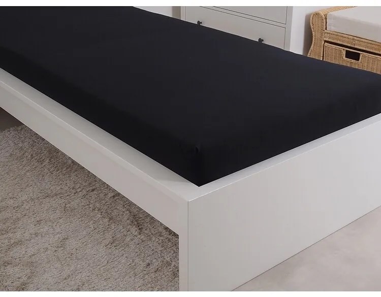 4Home Ideál jersey lepedő fekete, 180 x 200 cm