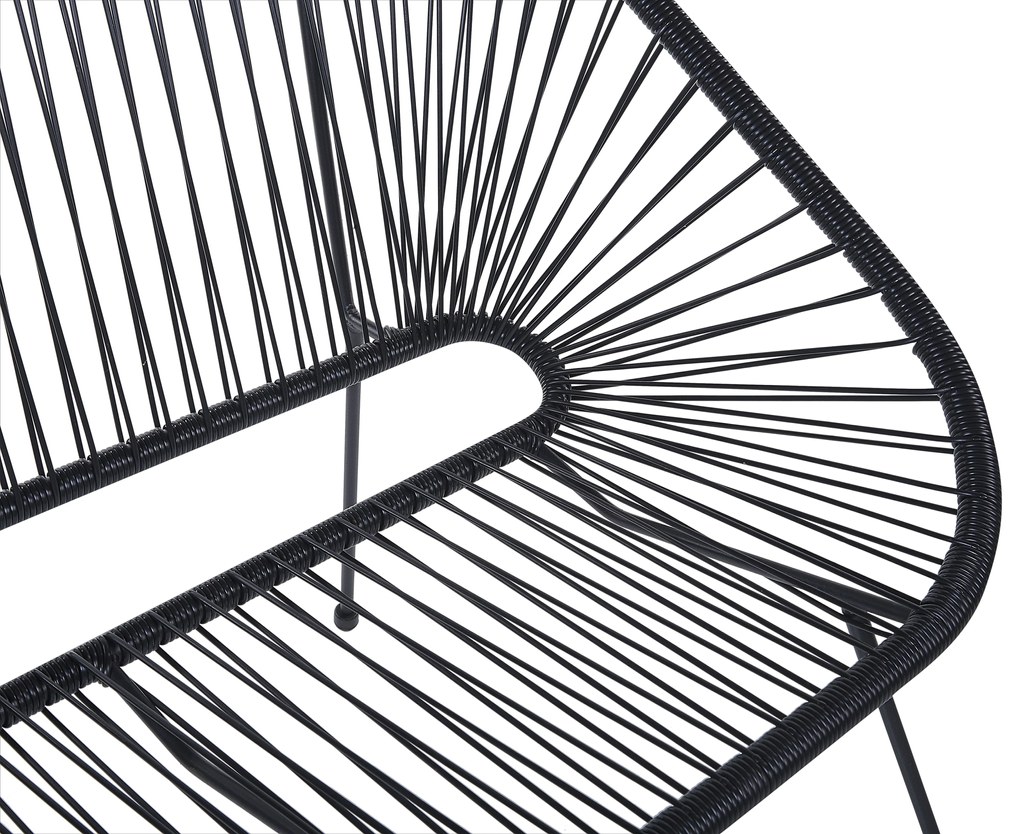 Fekete rattan kerti pad 114 cm ACAPULCO Beliani