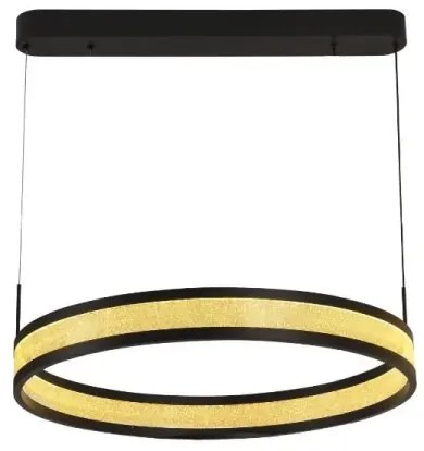 LED dimmelhető csillár zsinóron LED/45W/230V fekete + távirányítás