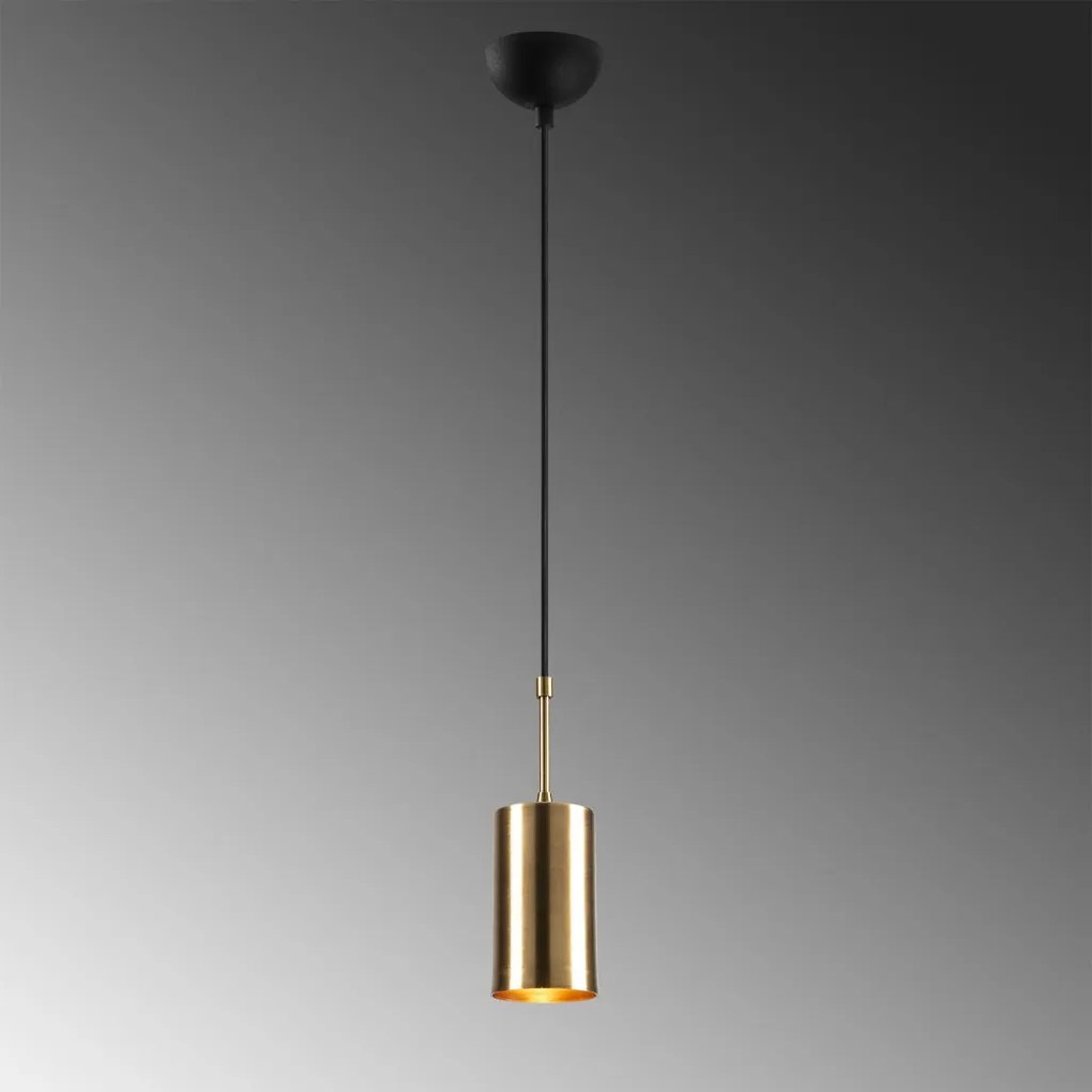 Kem függőlámpa, arany-fekete