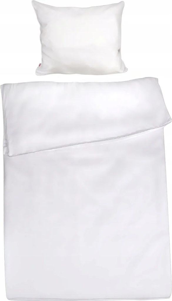 Szatén ágyneműhuzat 140x200 egyszínű Gold Line fehér