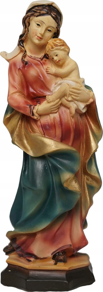 Szűzanya figura a kis Jézussal 12cm magas Kézzel Festett