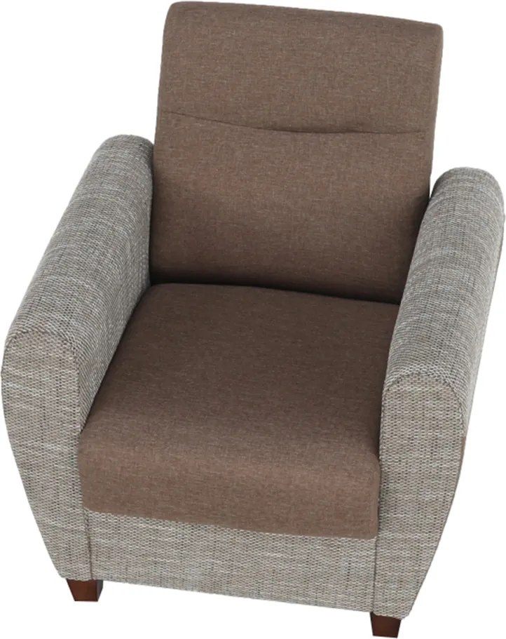 Fotel, barna/ sötétbézs, MILO