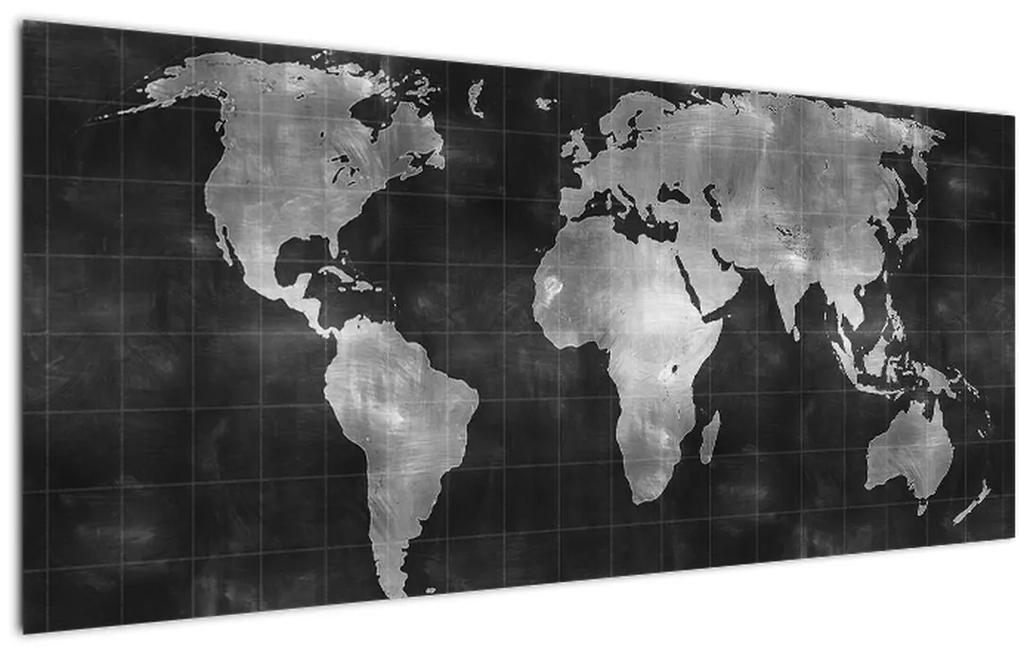 Kép - Világtérkép (120x50 cm)