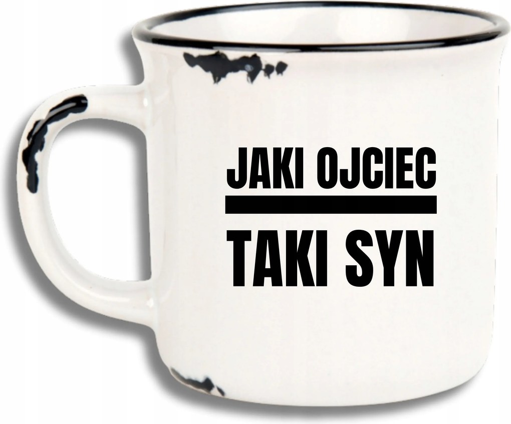 Bögre Fehér Retro Vicces Ajándék Apák Napja Milyen Apa Ilyen Fiú