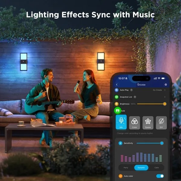 Govee - LED RGBIC Dimmelhető kültéri lámpa LED/230V IP65 2700-6500K Wi-Fi