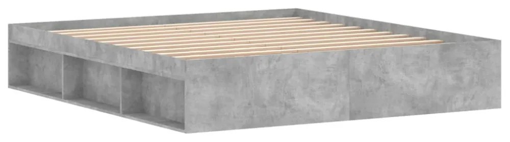 betonszürke ágykeret 180 x 200 cm