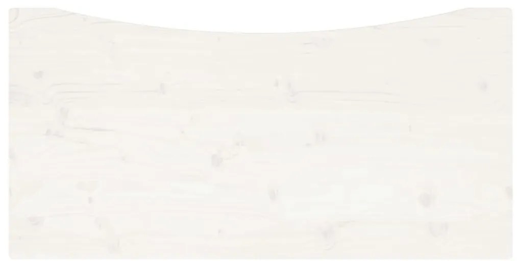 fehér tömör fenyőfa asztallap 110 x 60 x 2,5 cm