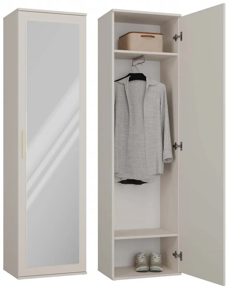 Kashar Duo tükrös szekrény, 50x180x35 cm, kasmír