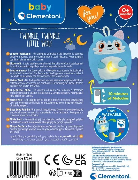 Farkas Twinkle Twinkle éjszakai fény és játék Clementoni