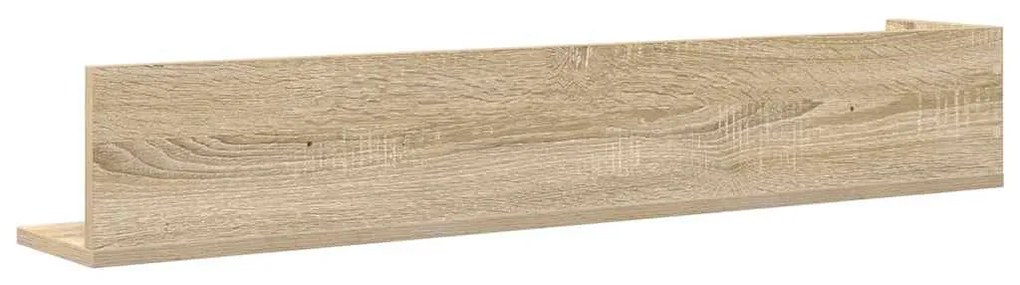 2 db sonoma tölgy színű szerelt fa fali polc 100x16,5x16,5 cm
