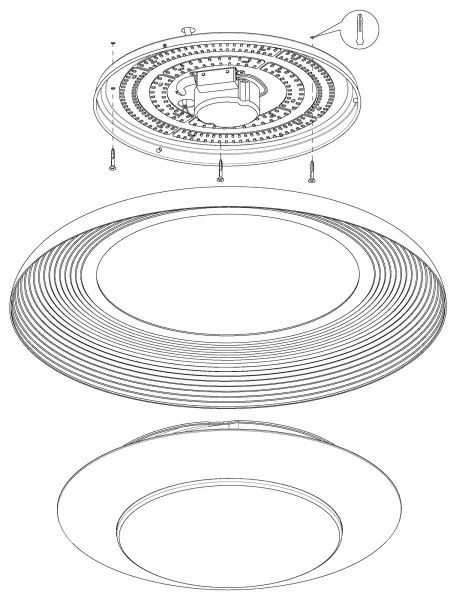 Eglo 98527 - CANICOSA LED 24,5W/230V dimmelhető mennyezeti lámpa + távirányító
