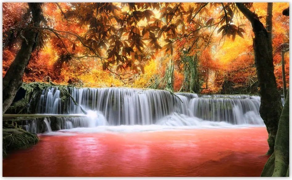 Fotótapéta flizelina 520x318 Narancssárga vízesés