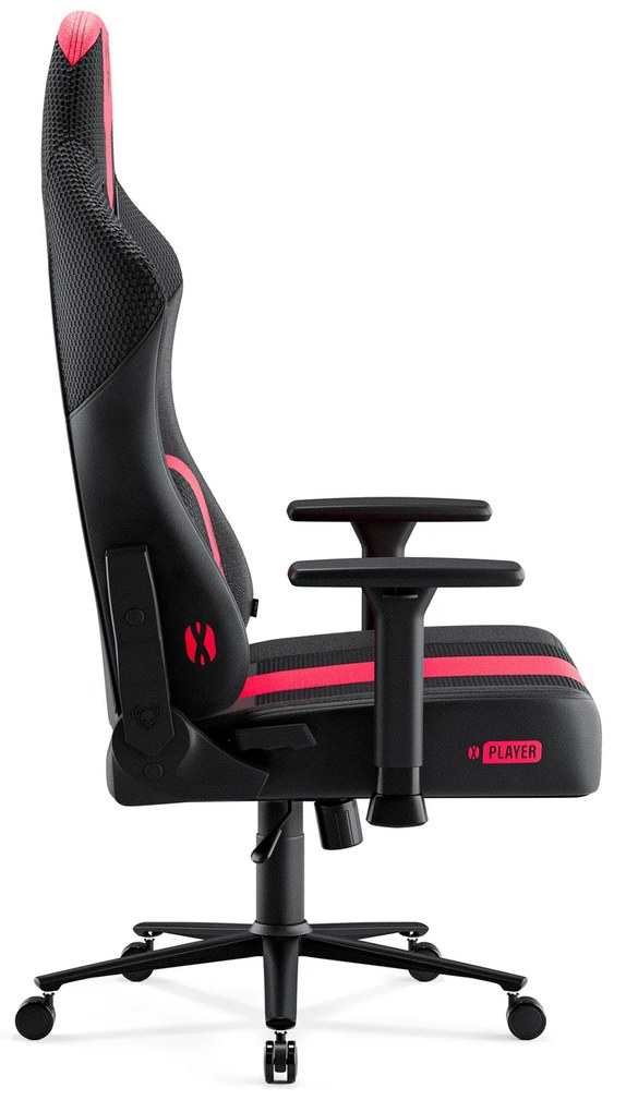Diablo X-Player 2.0 szövet gamer szék Átlagos méret: Kármin-antracit
