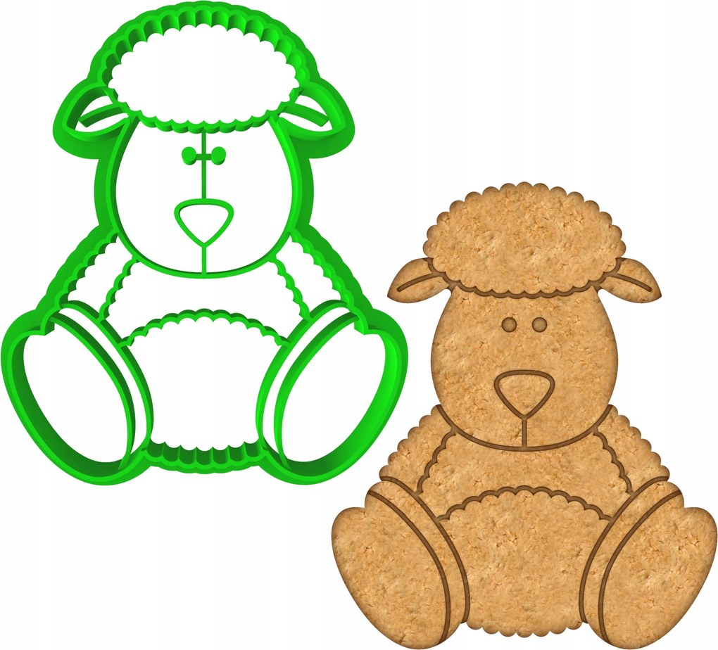 Húsvéti Forma Mézeskalács lyukasztó Húsvéti Bárány 8cm