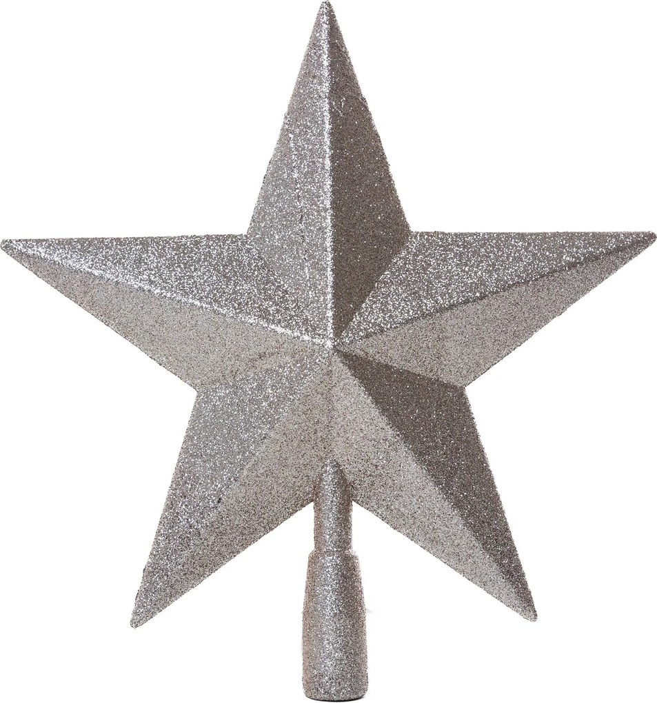 Pezsgő glitteres csúcsdísz 28.5 cm