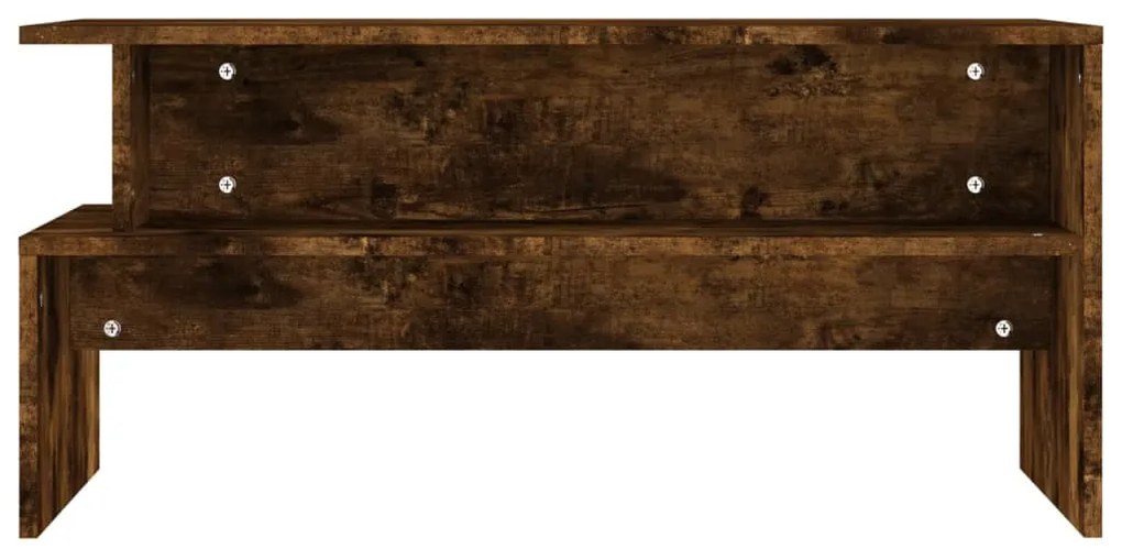 füstös tölgy színű szerelt fa dohányzóasztal 90x55x42,5 cm