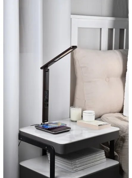 Brilagi - LED Dimmelhető lámpa vezeték nélküli töltéssel REGINA LED/8,5W/230V barna