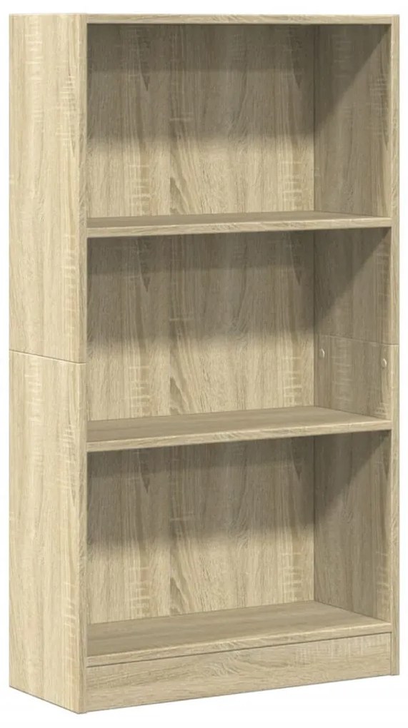 sonoma tölgy színű szerelt fa könyvespolc 60 x 24 x 109 cm
