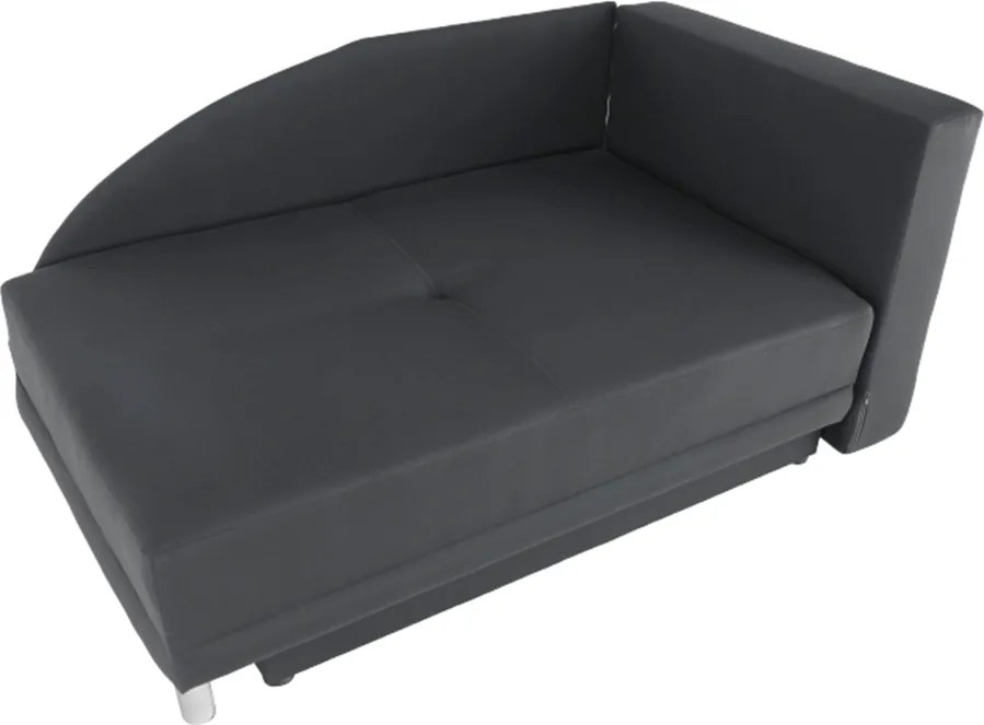 Kinyitható kanapé, szürke-fekete szövet, jobbos, LAUREL