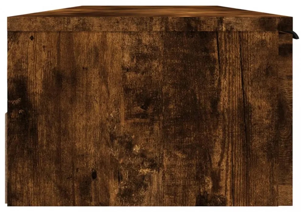 füstös tölgy színű szerelt fa faliszekrény 102 x 30 x 20 cm