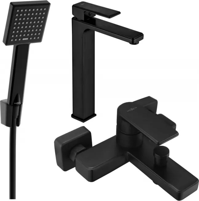 Mexen Mino R45 kád szett, fekete - 72413R45-70