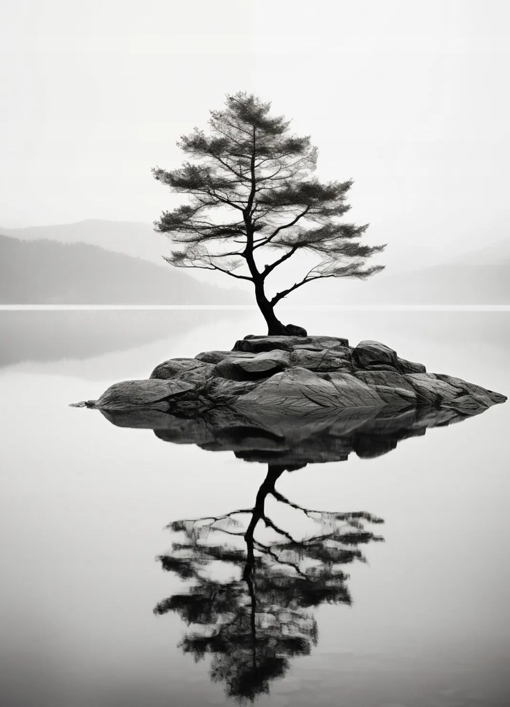 Poszter 20,5x28,4cm Magányos fa