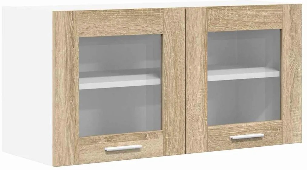 Függő szekrény Riga Sonoma tölgy és fehér 80 x 31 x 40 cm
