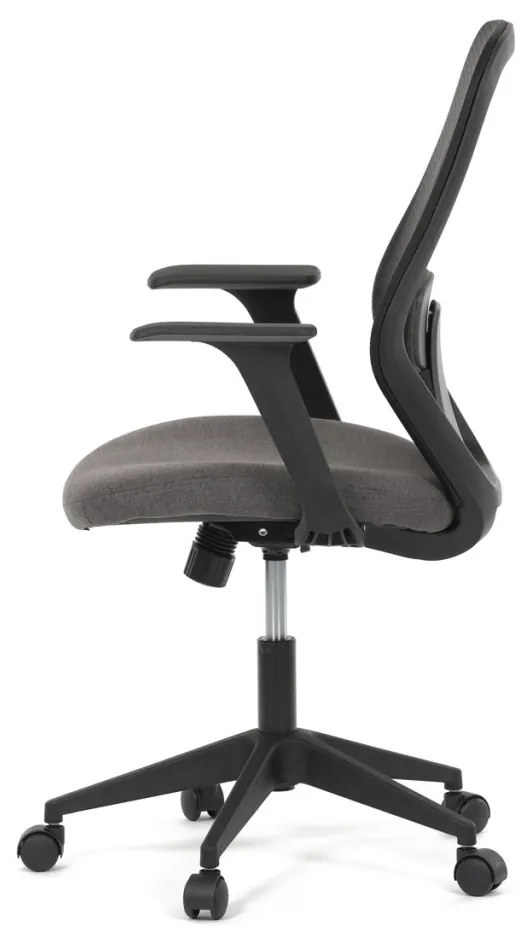 Scaun de birou pivotant de culoare neagră cu mecanism de balansare. KA-V3149