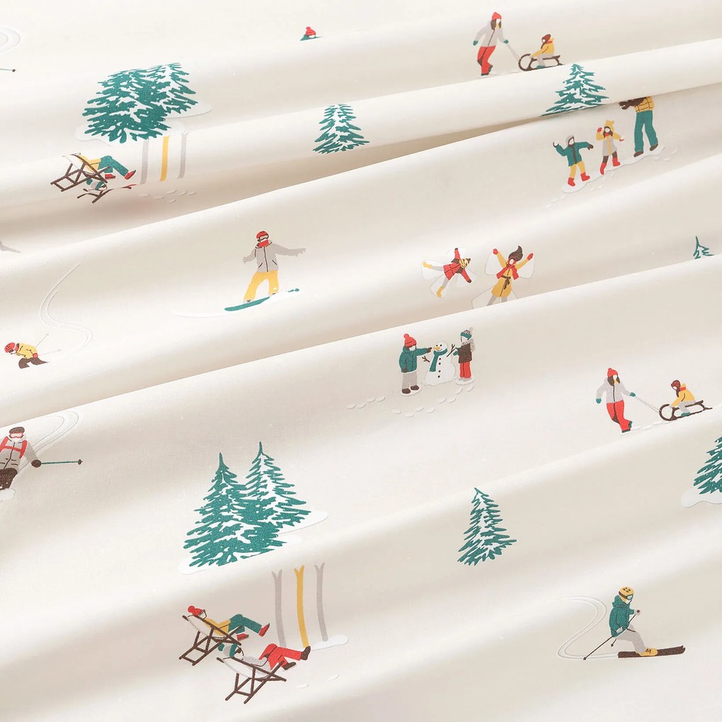 Goldea kör alakú pamut terítő - téli örömök Ø 120 cm