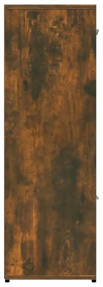 füstös tölgyszínű szerelt fa könyvszekrény 90 x 30 x 90 cm