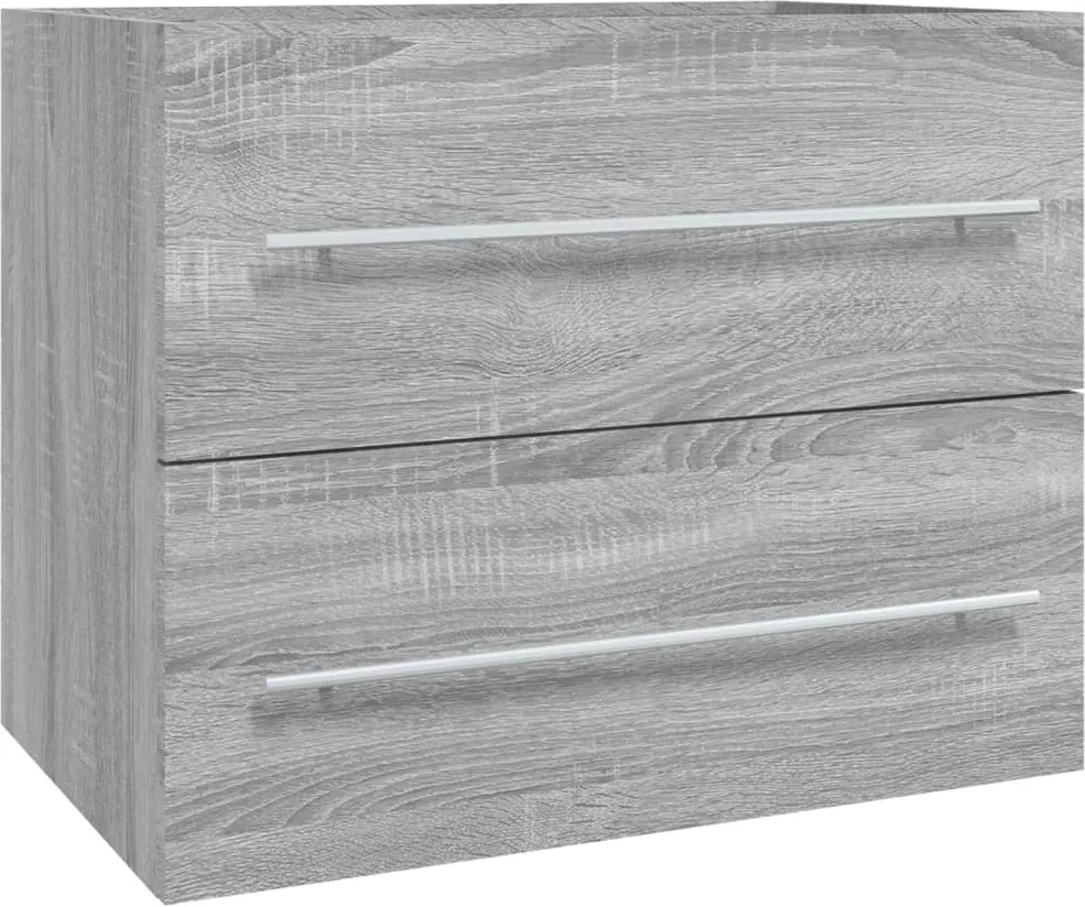 vidaXL szürke sonoma színű szerelt fa éjjeliszekrény 60x38,5x48 cm