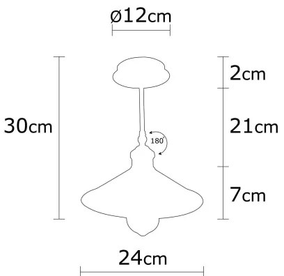 Csillár rúdon BERCESTE 1xE27/40W/230V