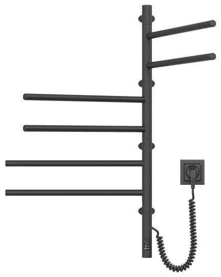 Elektromos törölközőszárító, ARABESQUE 196W/230V, 81,8 cm, IP44, fekete