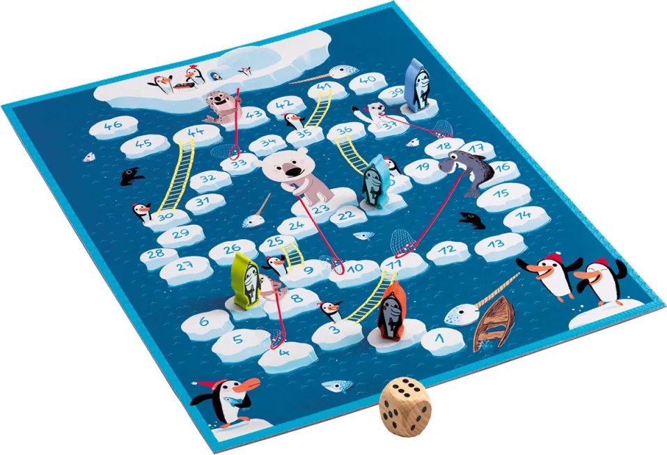 Társasjáték klasszikus - Kígyók és létrák - Snake and ladders