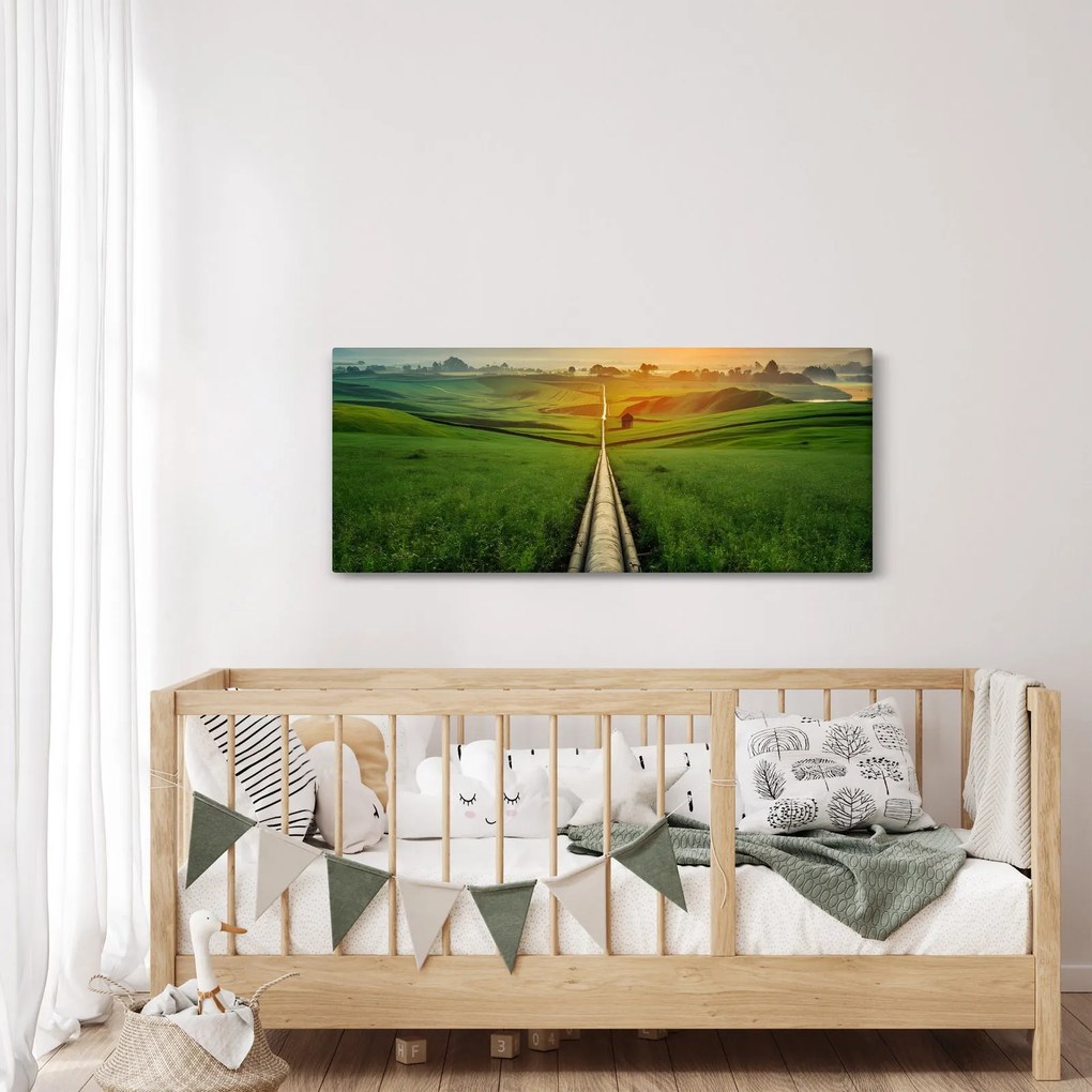 Kép - Napfelkelte a völgy felett (120x50 cm)