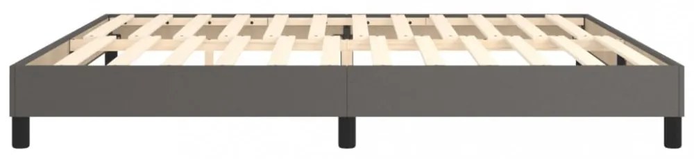 szürke műbőr rugós ágykeret 200x200 cm