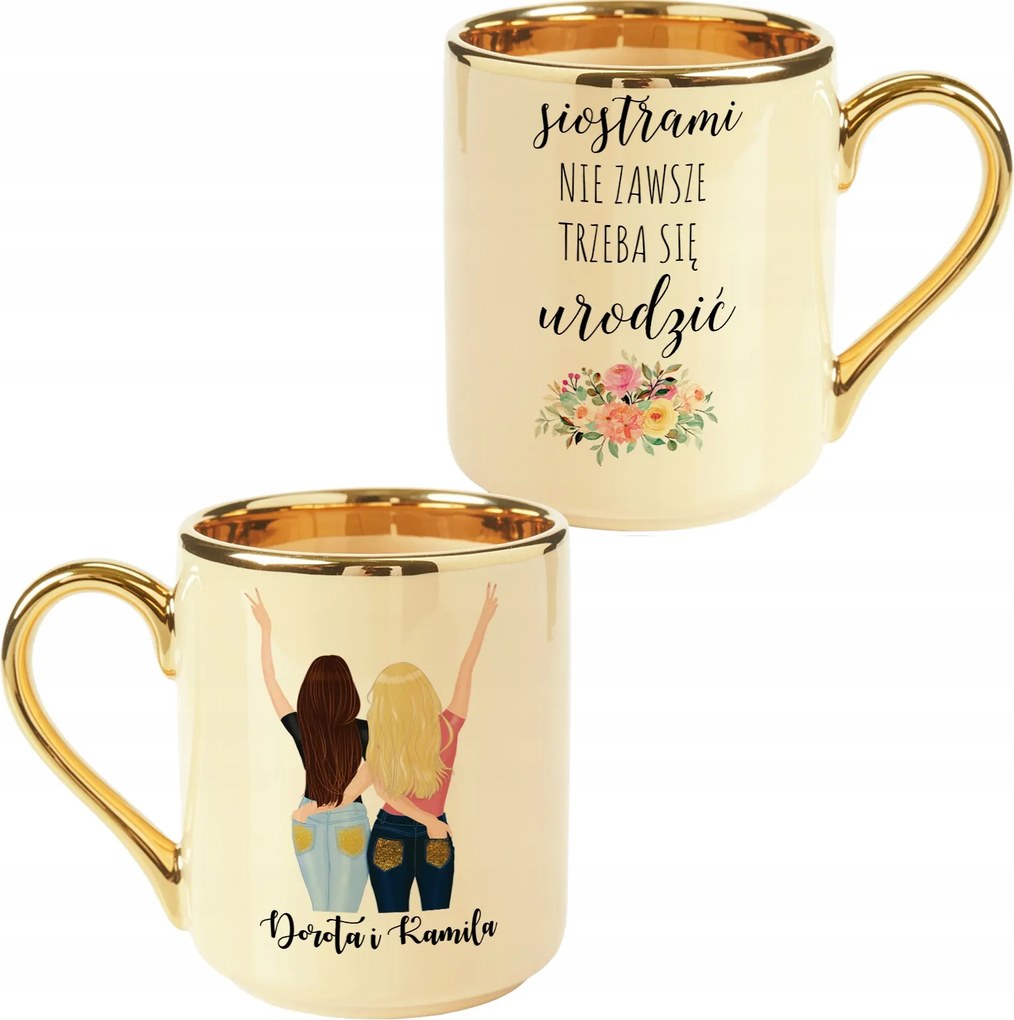 Arany Krém Bögre Barátnőnek Elegáns Születésnapi Ajándék