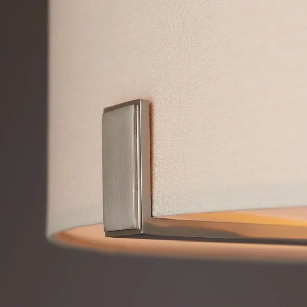 Endon 95834 - Csillár rúdon HAYFIELD 3xE27/40W/230V matt króm/bézs