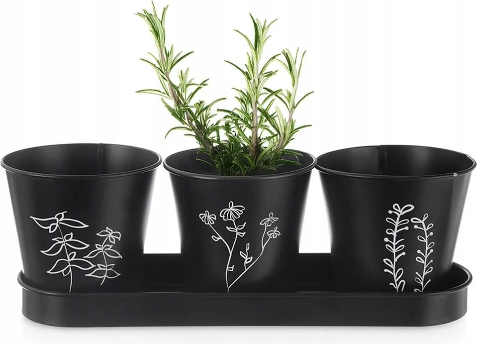 Gyógynövény Kaspó Állványon Konyhai Fűszernövény Kaspó Szett 4 Db-os