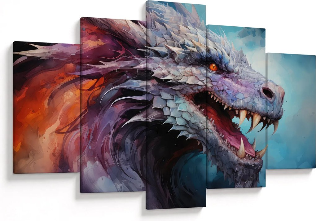 Kép - Egy sárkány illusztrációja (150x105 cm)