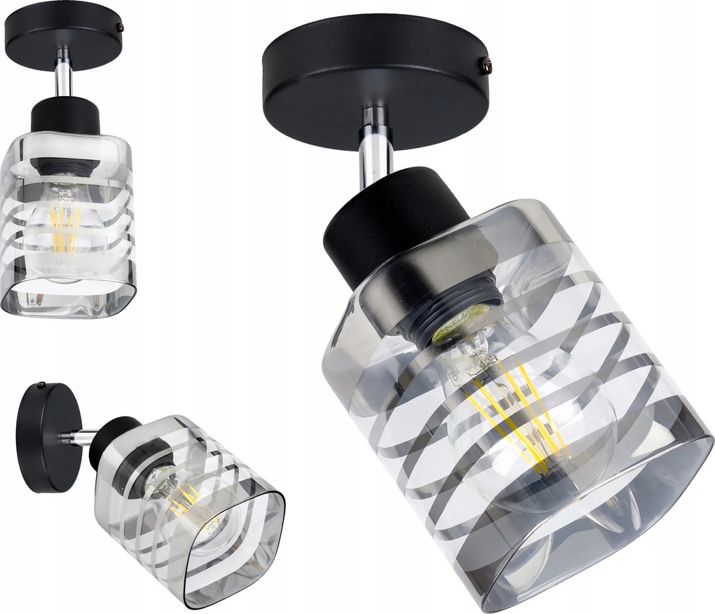 Fali Lámpa csillár mozgatható loft lámpabúra Üveg