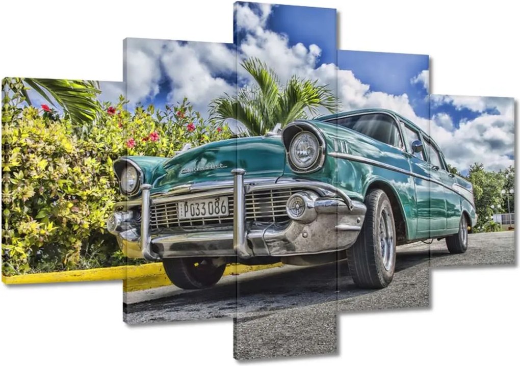 Festmények 120x80 Kubai autó
