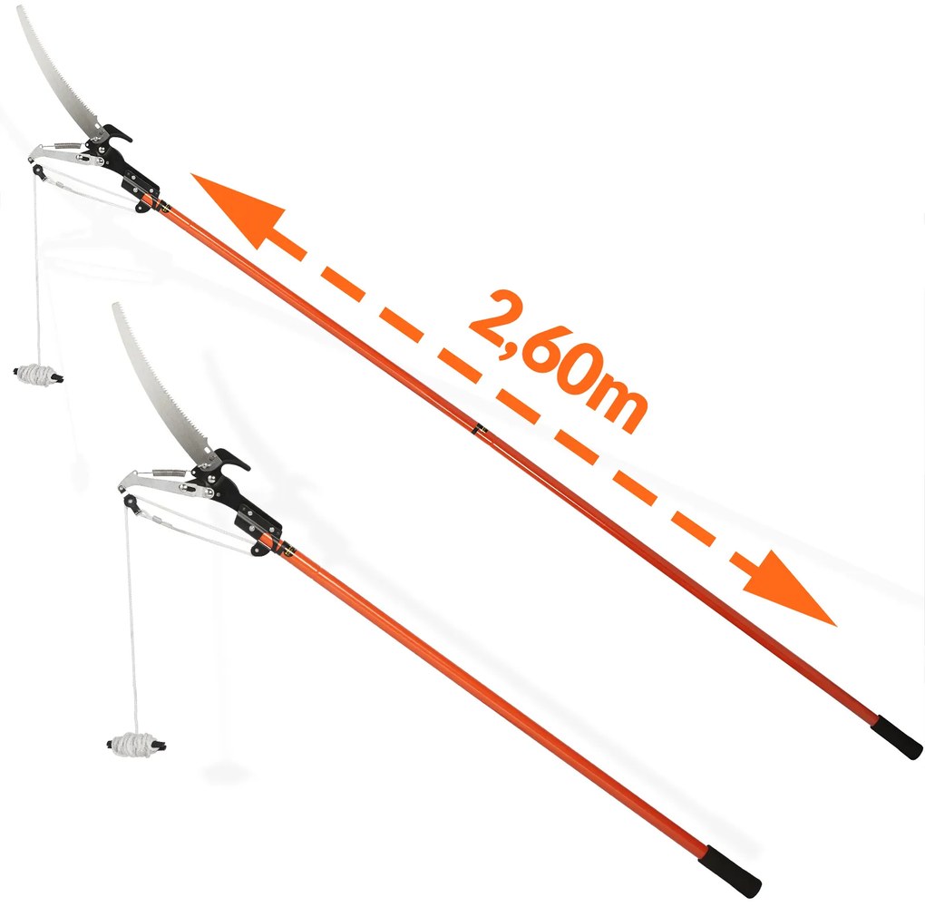 MOREL teleszkópos fűrészolló, 2,6m, narancs Gardebruk