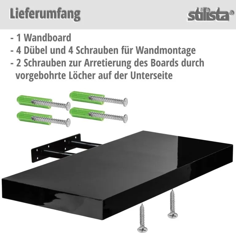 STILISTA Fali polc Volato 90 cm sötét fa