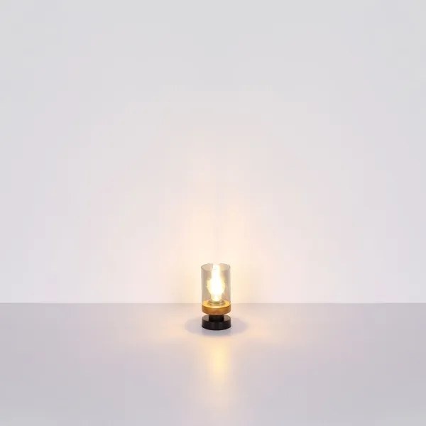 Globo 15557T - Asztali lámpa FINCA 1xE27/40W/230V fém/fa