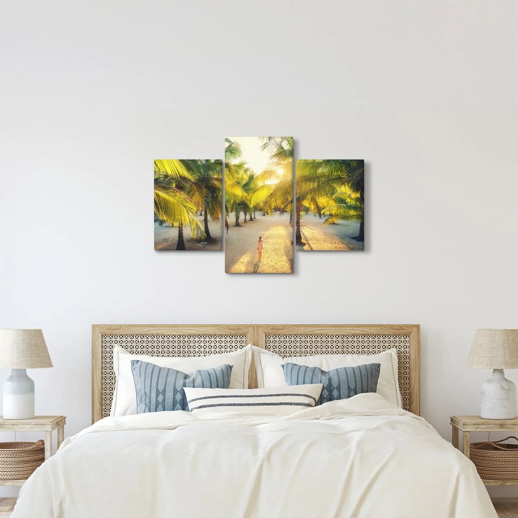 Kép - Nő a pálmafáknál (90x60 cm)