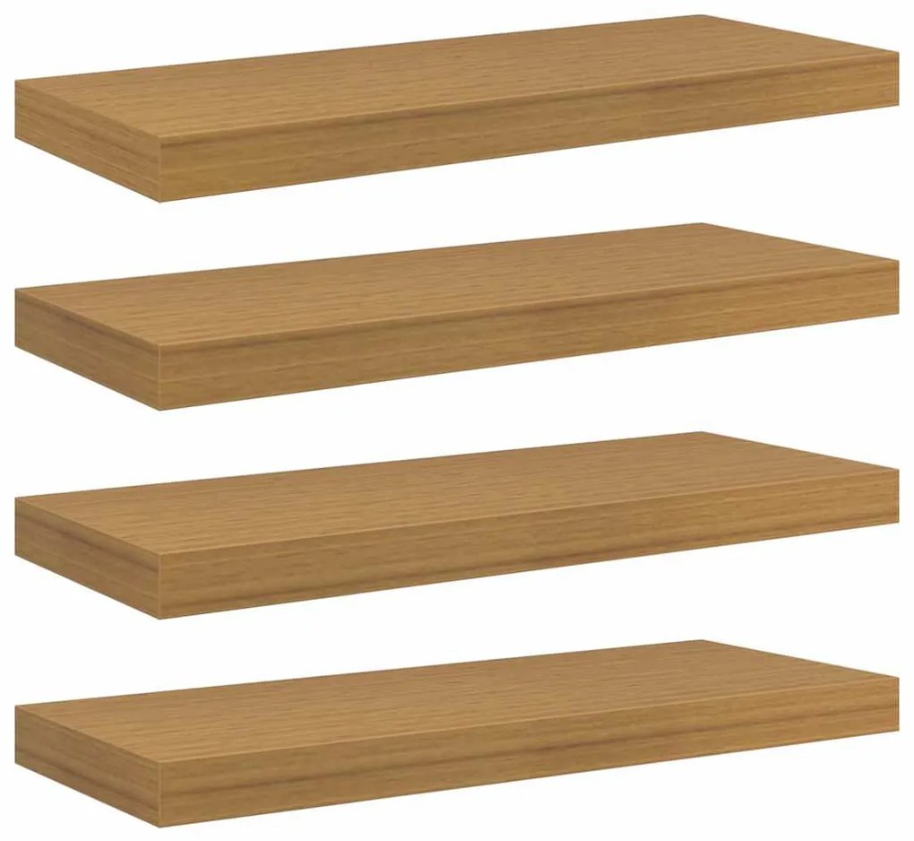 Falpolc Falra szerelhető 4 pcs Bézs 50 x 23 x 4 cm Faanyag
